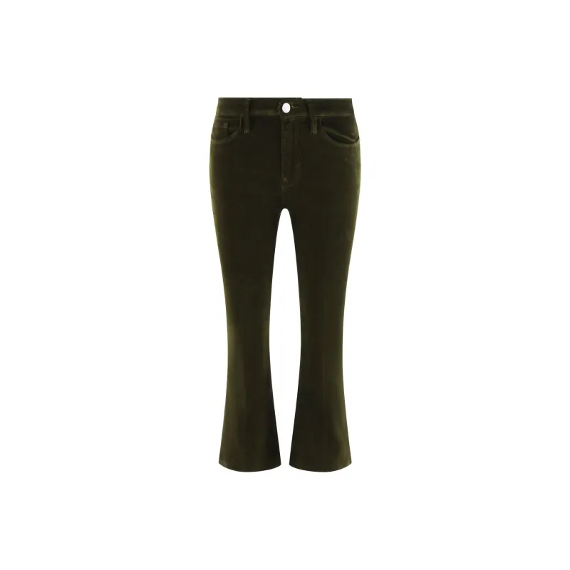 FRAME Le Crop Mid-Rise Cropped Trousers-0
