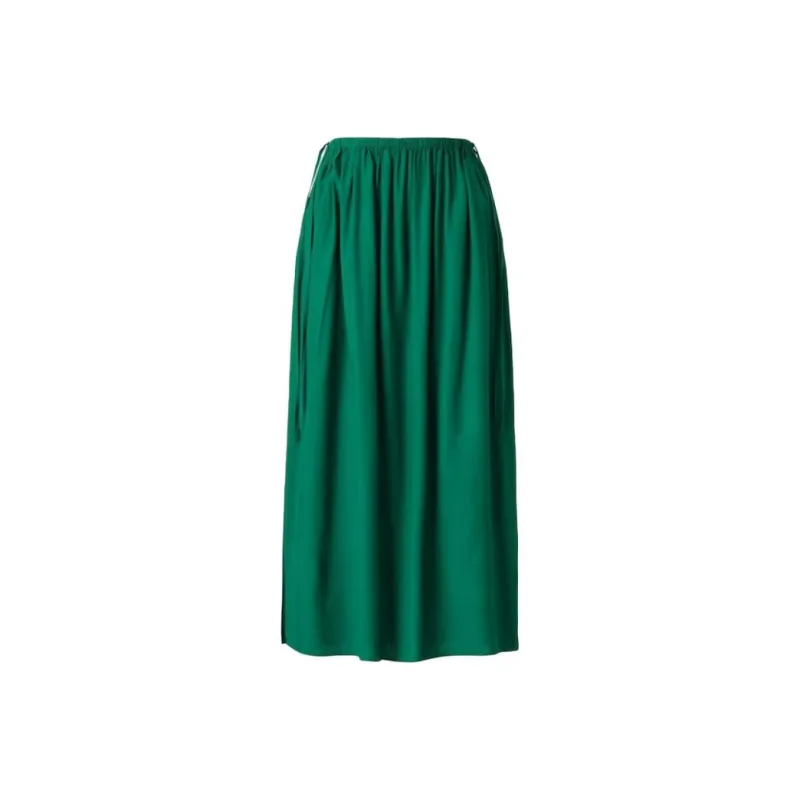 UNIQLO SS24 Casual Long Skirts Women's Green-0