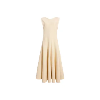 KHAITE Sleeveless Dress Women's Beige