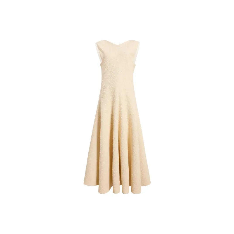 KHAITE Sleeveless Dress Women's Beige-0