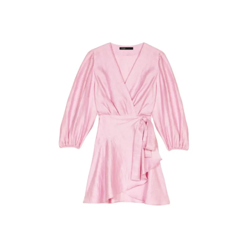 Maje Wrap Mini Dress-0