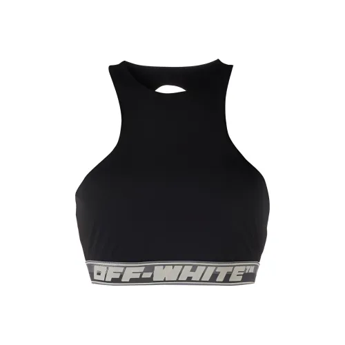OFF WHITE Logo Band Sports Bra Black