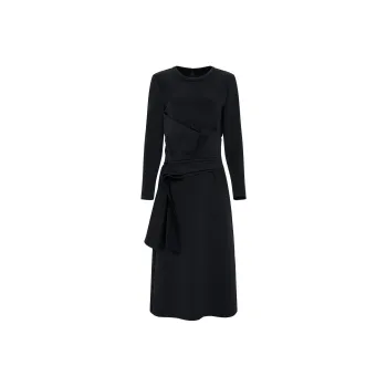 IDPAN Long Sleeved Dresses Women's Navy Blue