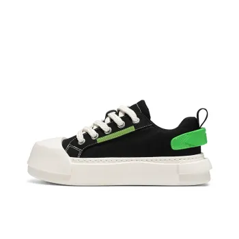 SUPEREDGE Slip Resistant, Abrasion Resistant Cushioning Low Top Canvas Shoes Men's Black