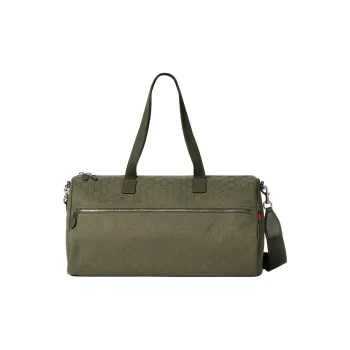 GUCCI GG Canvas Travel Bag Men's Forest Green