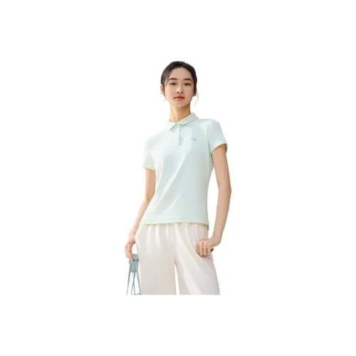 Anta Polo Shirt Women's Sunlit Morning Green