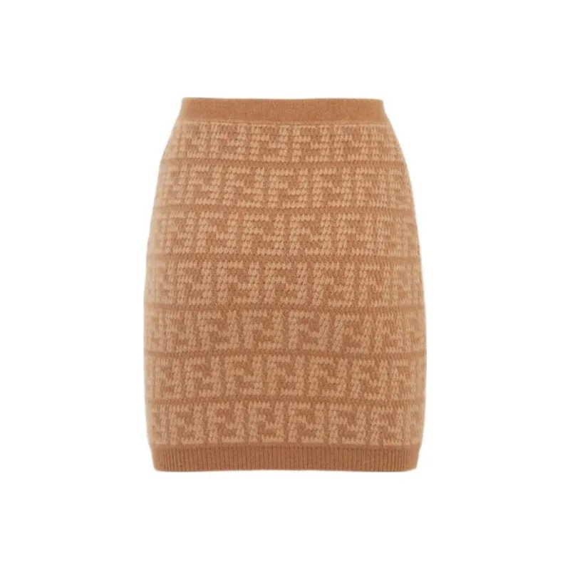 FENDI Ff Motif Knitted Mini Skirt-0