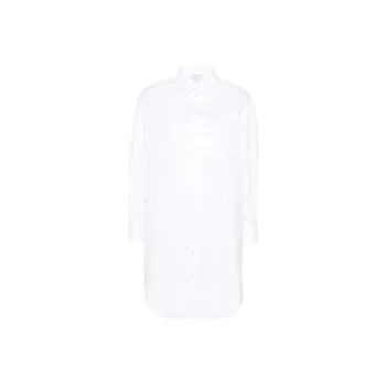 Alexander McQueen Poplin Buttoned Mini Shirt Dress