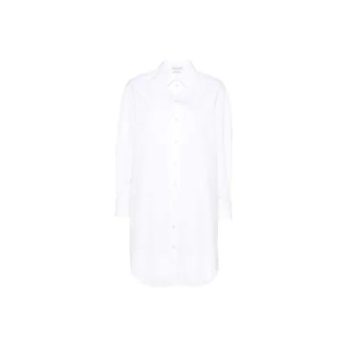 Alexander McQueen Poplin Buttoned Mini Shirt Dress