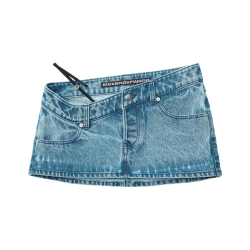 Alexander Wang Denim Short Skirts Women
s Blue