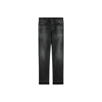 CELINE Wesley Jeans In Black Ice Rinse Wash Denim