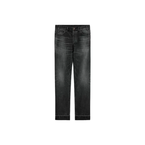 CELINE Wesley Jeans In Black Ice Rinse Wash Denim