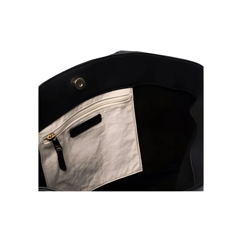 Timberland Sheepskin Tote Bag, Shopping Bag, Shoulder Bag, Handbag Unisex Black-2