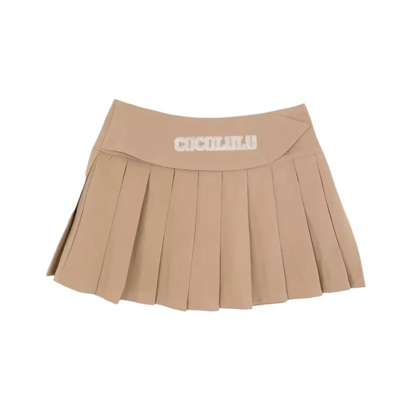 LALABOBO Casual Short Skirts Women's Khaki-0