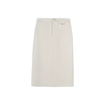 MISSSHINE Casual Long Skirts Women's Beige Apricot