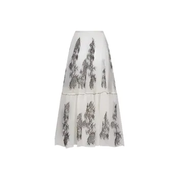 DIOR FW22 Casual Long Skirt Women's White