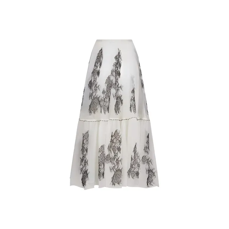 DIOR FW22 Casual Long Skirt Women's White-0