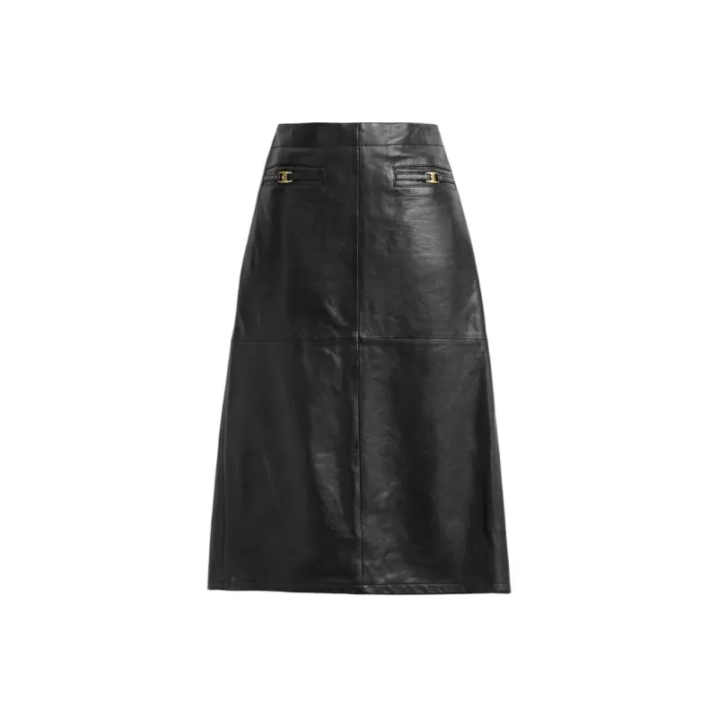 COACH FW23 Casual Long Skirt Women's Black-0