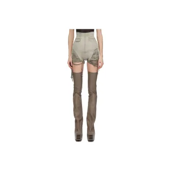RICK OWENS Distressed Effect Denim Shorts