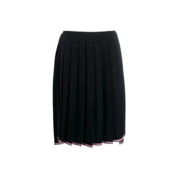 THOM BROWNE Knitted Step hem Pleated Skirt