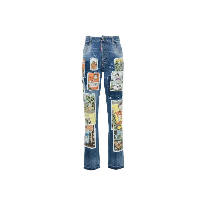 DSQUARED 2 Betty Boop Patch Jeans-0