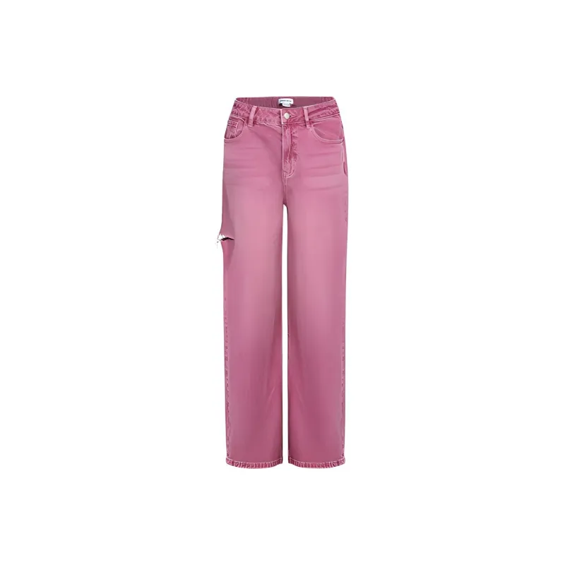 URBAN REVIVO Jeans Women's Cool Pink-0