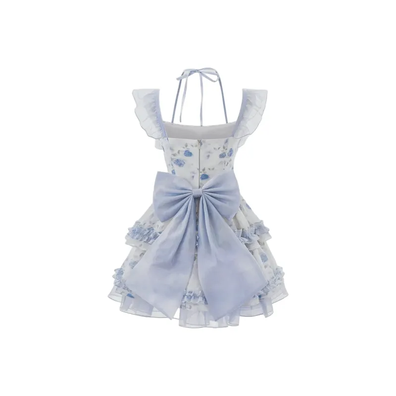 UTHA Short Sleeved Dress Women's Blue-1