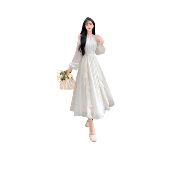 KUNZHUDAXIANG Long Sleeved Dress Women's