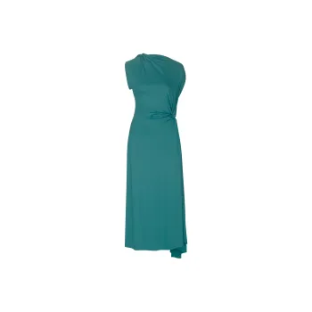 Victoria Beckham Asymmetric Drape Midi Dress