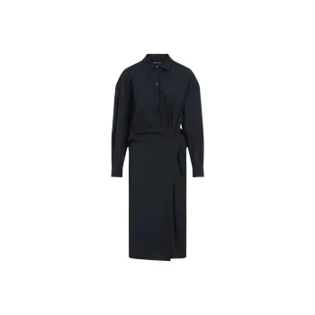 Lemaire Long Sleeve Twisted Midi Dress