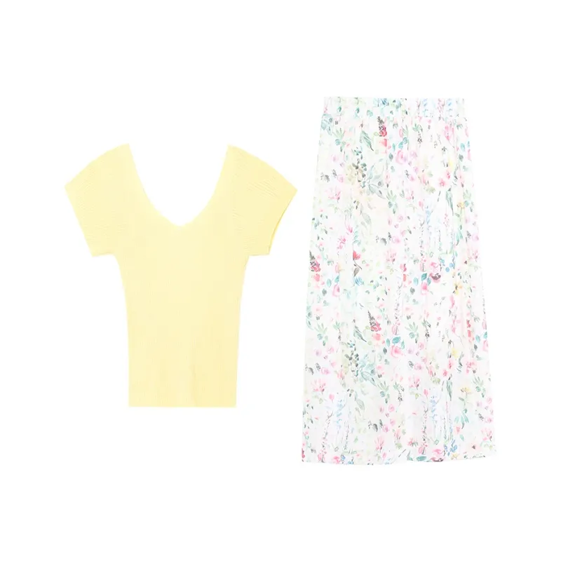 WOWI Two Piece Skirt Sets Women's-0