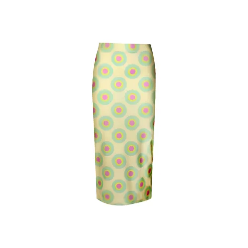 SportMax Graphic Printed High Waist Midi Skirt