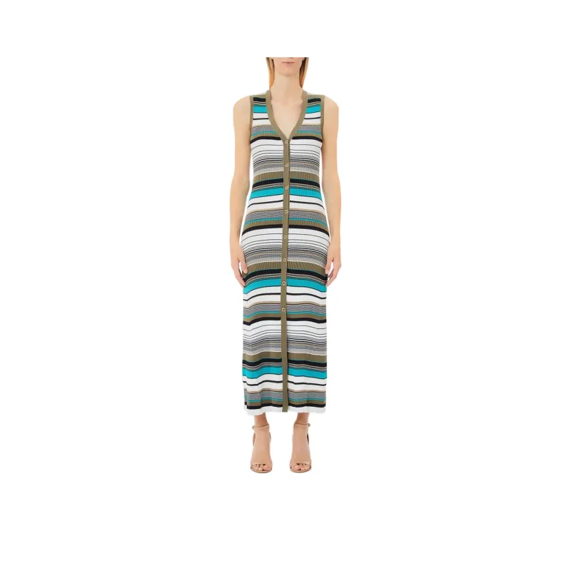 LIU·JO Striped Midi Dress-0
