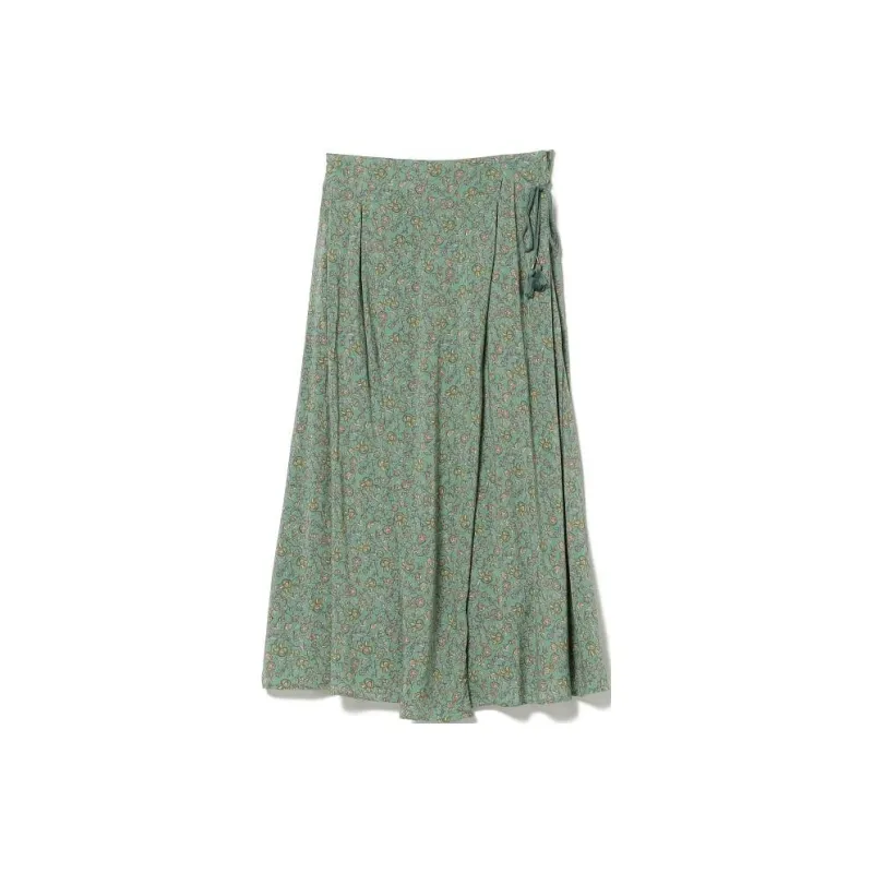 Beams Casual Long Skirt Women's Green-0