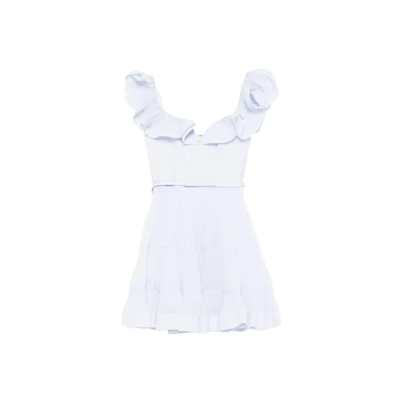 Zimmermann Pleated Frill Mini Dress-0