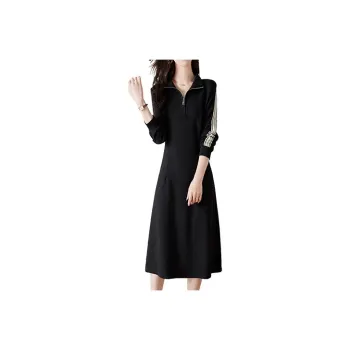 Mapping Long-Sleeved Dresses Women's Black