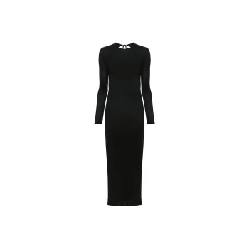 Paco Rabanne Low-black Midi Dress