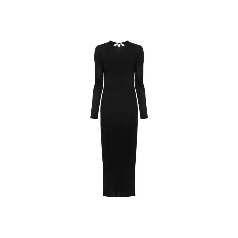 Paco Rabanne Low-black Midi Dress-0