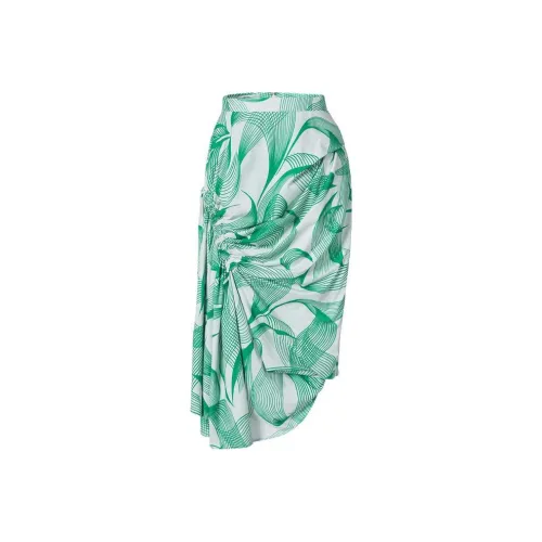 PushBUTTON Casual Long Skirts Women's Green
