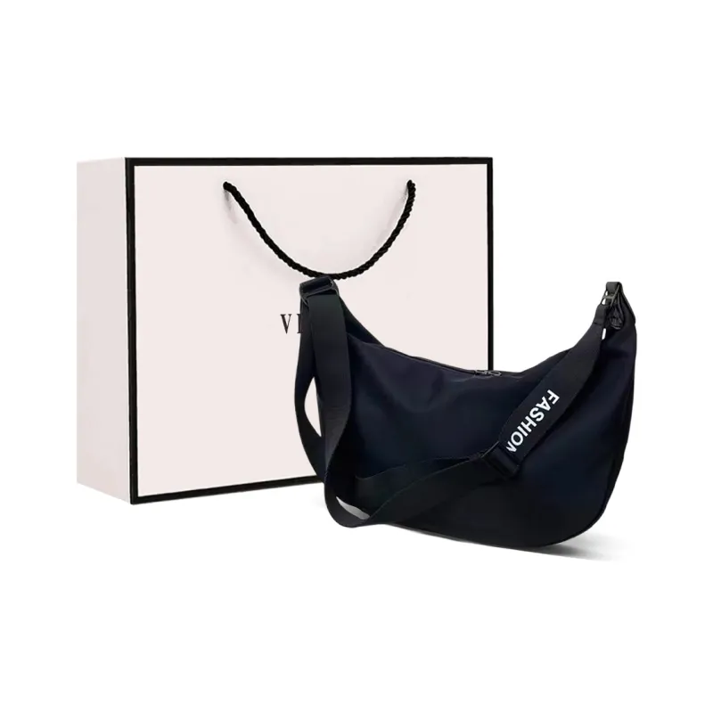VINEY Oxford Street Shoulder Bag, Crossbody Bag, Dumpling Bag Large Size Women's Black-4