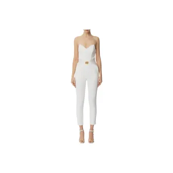 Elisabetta Franchi Bow detailing Crepe Jumpsuit