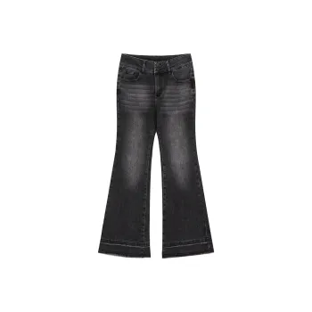 ELF SACK Jeans Women's Urban Chic Style Black Gray