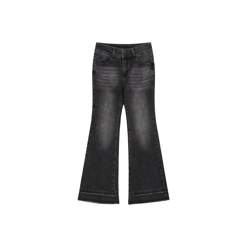 ELF SACK Jeans Women's Urban Chic Style Black Gray-0
