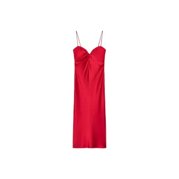 ZARA Valentine's Day Collection Slip Dresses Women's Red