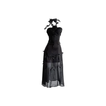 Icicofficial Slip Dresses Women's Black