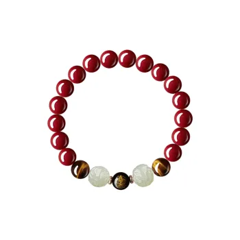 The Thousand Seals Family Reconstructed Cinnabar Bracelets Unisex