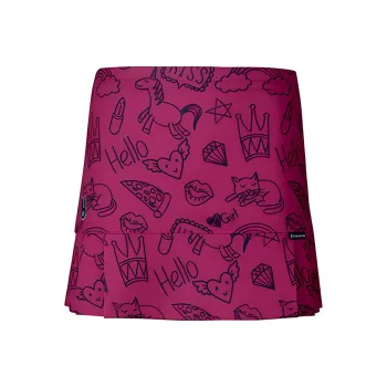 CORALIAN Casual Short Skirts Women's Dark Pink