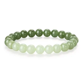 JINLIUFUJIXIANG Hetian Jade Bracelets Pale Greenish White Jade Unisex