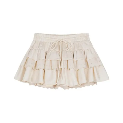 UOOYAA SS24 Casual Short Skirts Women's White