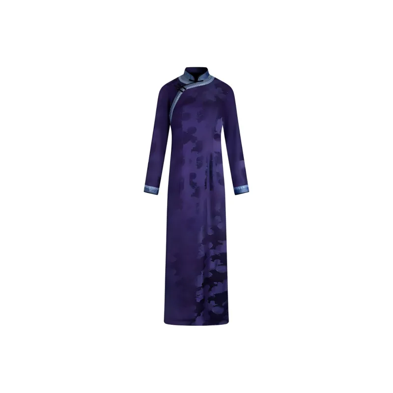 A LIFE ON THE LEFT Long Sleeved Dress Women's Dark Purple-0